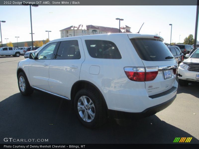 Stone White / Black 2012 Dodge Durango SXT AWD