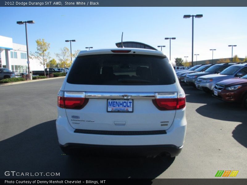 Stone White / Black 2012 Dodge Durango SXT AWD