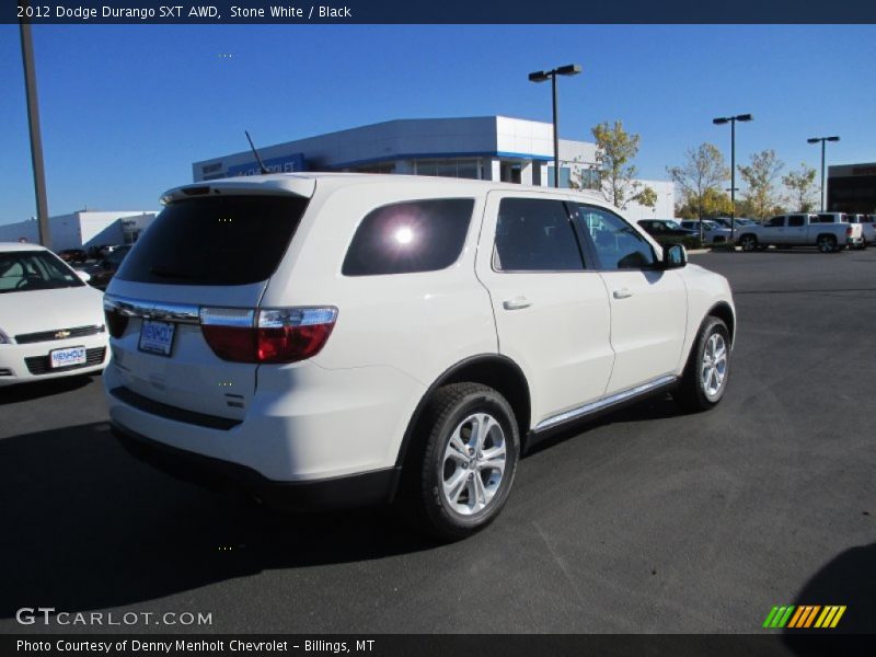 Stone White / Black 2012 Dodge Durango SXT AWD