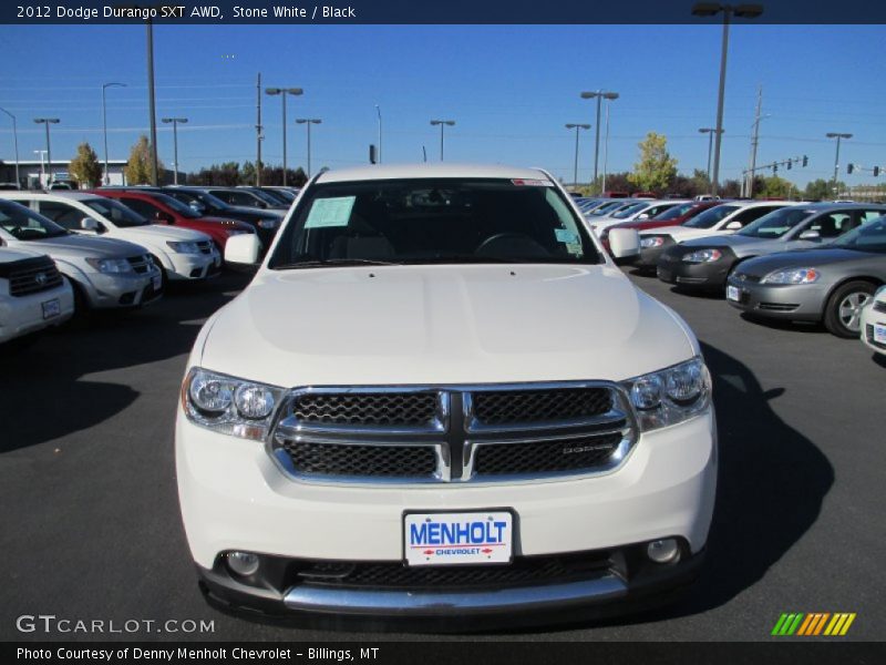 Stone White / Black 2012 Dodge Durango SXT AWD