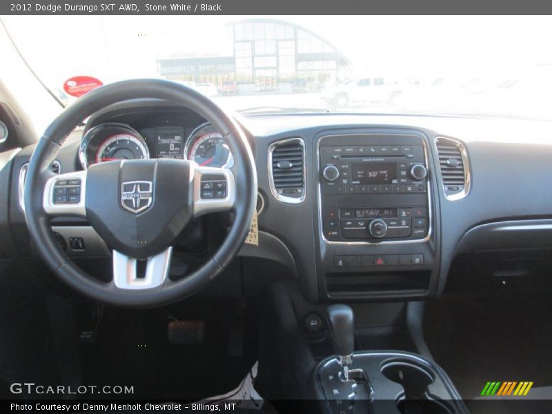 Stone White / Black 2012 Dodge Durango SXT AWD