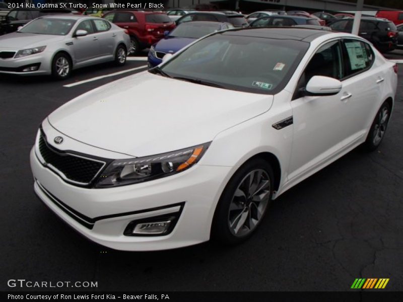 Snow White Pearl / Black 2014 Kia Optima SX Turbo