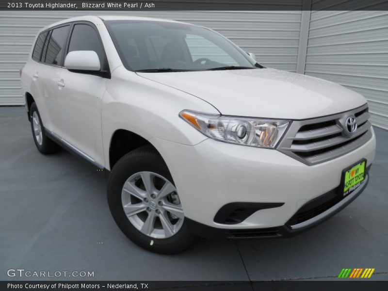 Blizzard White Pearl / Ash 2013 Toyota Highlander