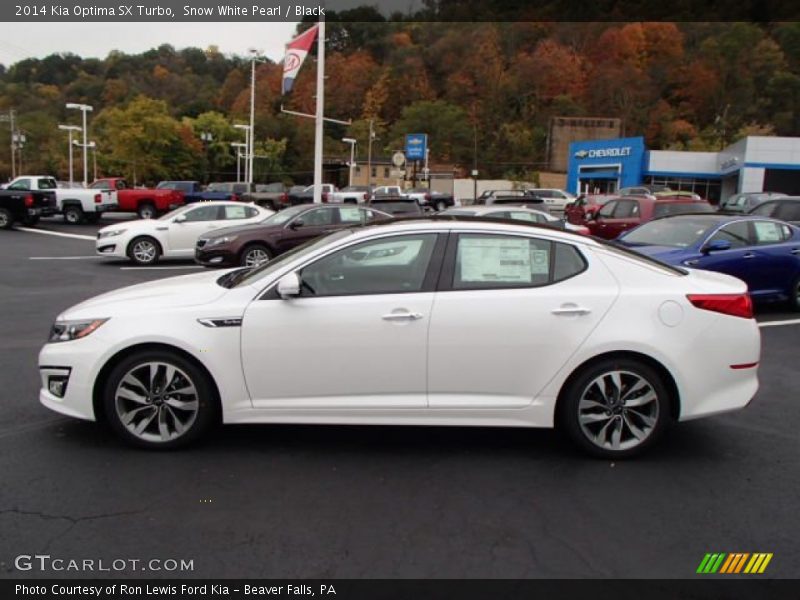 Snow White Pearl / Black 2014 Kia Optima SX Turbo