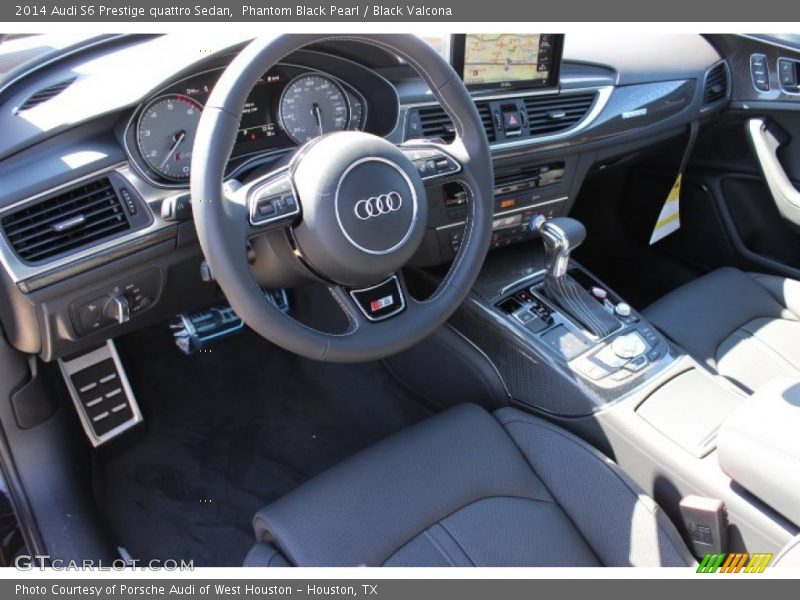 Phantom Black Pearl / Black Valcona 2014 Audi S6 Prestige quattro Sedan