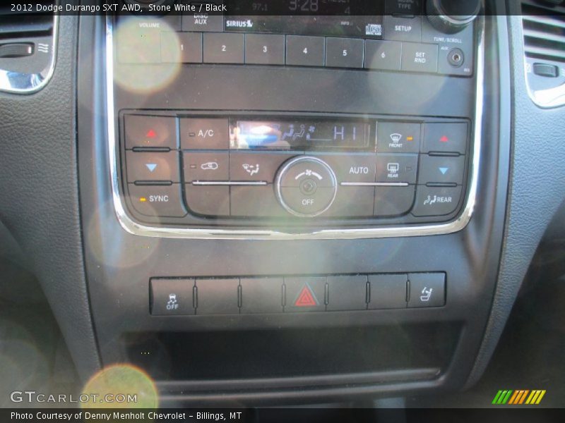 Stone White / Black 2012 Dodge Durango SXT AWD