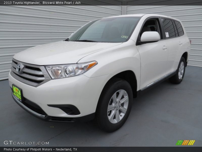 Blizzard White Pearl / Ash 2013 Toyota Highlander