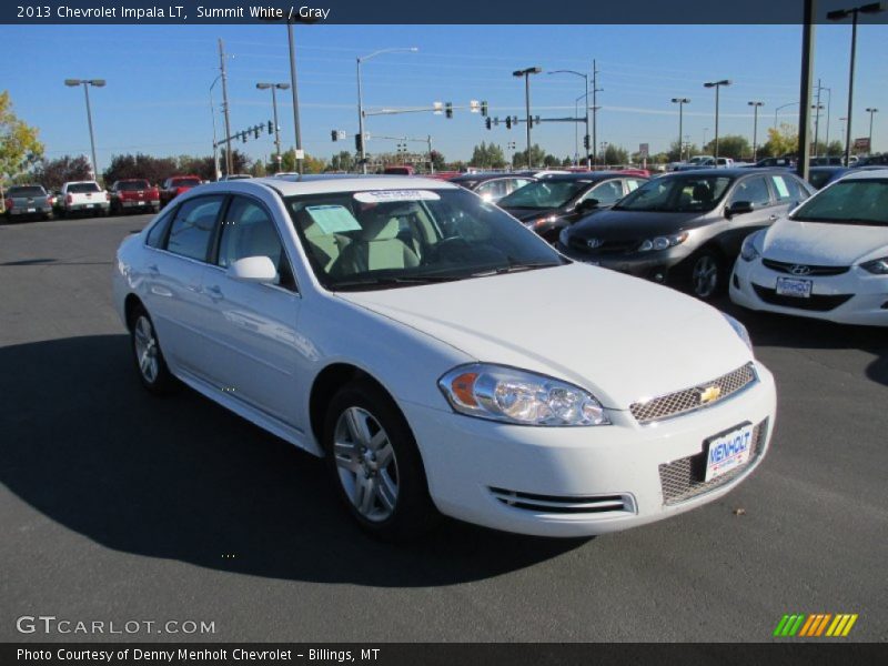 Summit White / Gray 2013 Chevrolet Impala LT