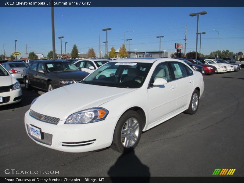 Summit White / Gray 2013 Chevrolet Impala LT