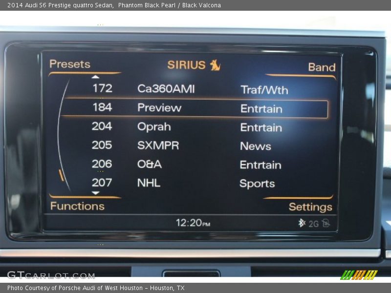 Phantom Black Pearl / Black Valcona 2014 Audi S6 Prestige quattro Sedan