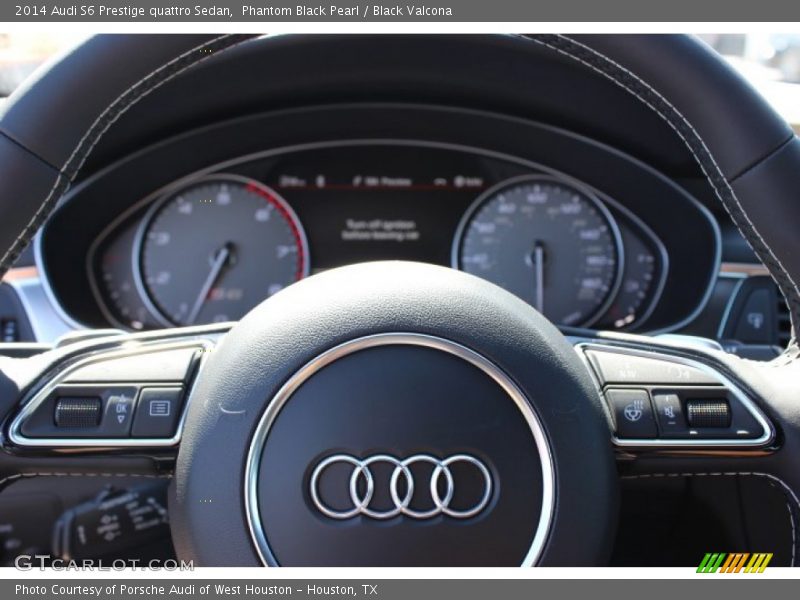 Phantom Black Pearl / Black Valcona 2014 Audi S6 Prestige quattro Sedan