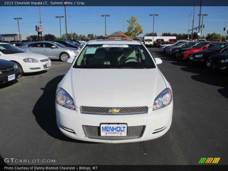Summit White / Gray 2013 Chevrolet Impala LT