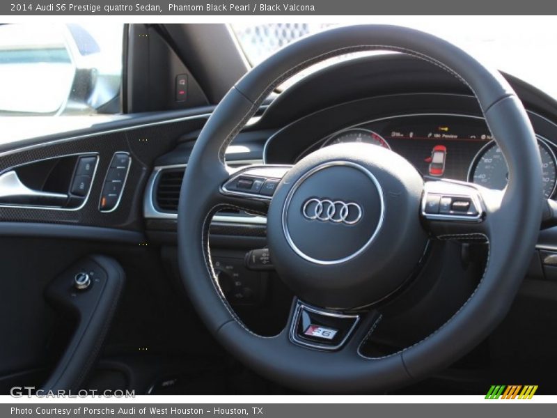 Phantom Black Pearl / Black Valcona 2014 Audi S6 Prestige quattro Sedan