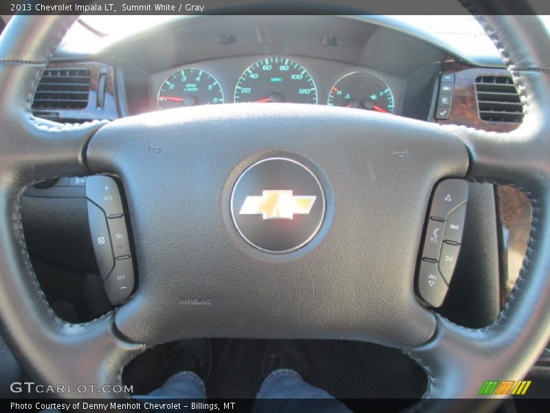 Summit White / Gray 2013 Chevrolet Impala LT