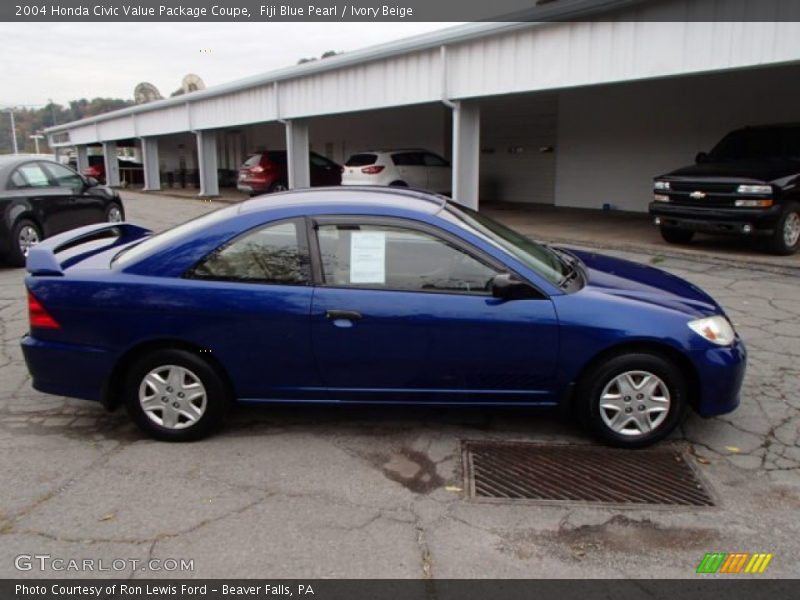 Fiji Blue Pearl / Ivory Beige 2004 Honda Civic Value Package Coupe