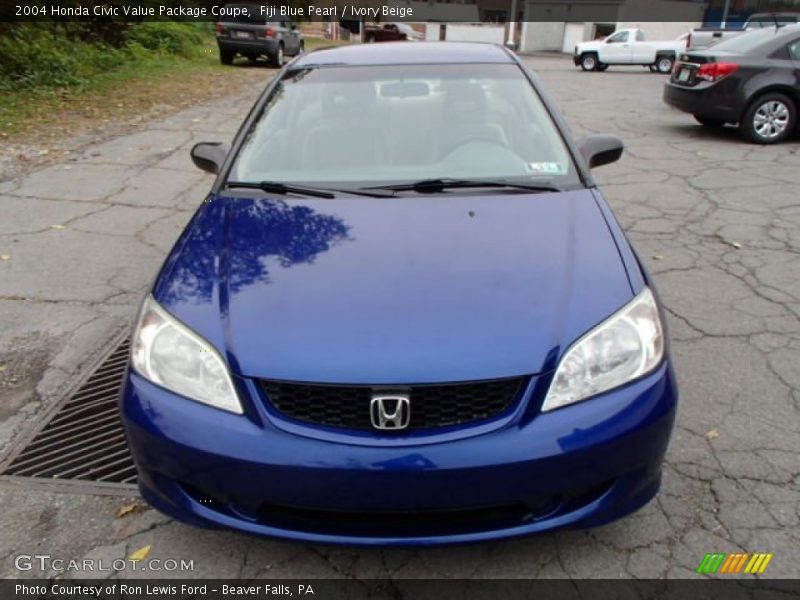 Fiji Blue Pearl / Ivory Beige 2004 Honda Civic Value Package Coupe