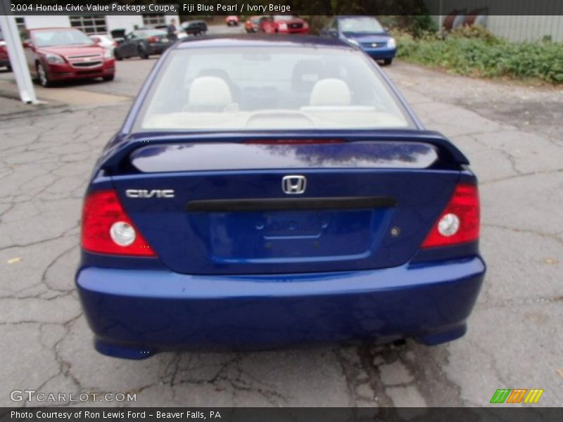 Fiji Blue Pearl / Ivory Beige 2004 Honda Civic Value Package Coupe