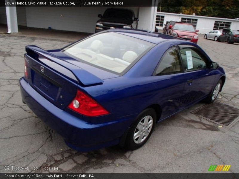 Fiji Blue Pearl / Ivory Beige 2004 Honda Civic Value Package Coupe