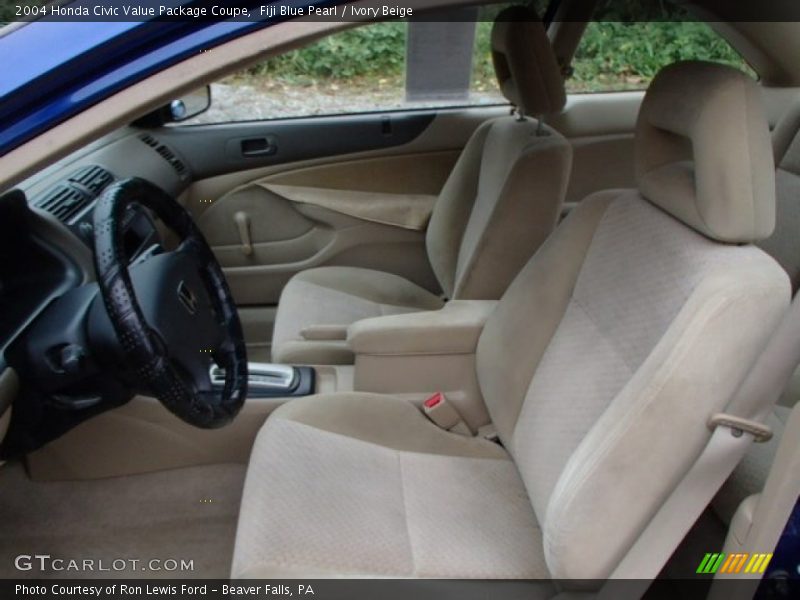 Fiji Blue Pearl / Ivory Beige 2004 Honda Civic Value Package Coupe