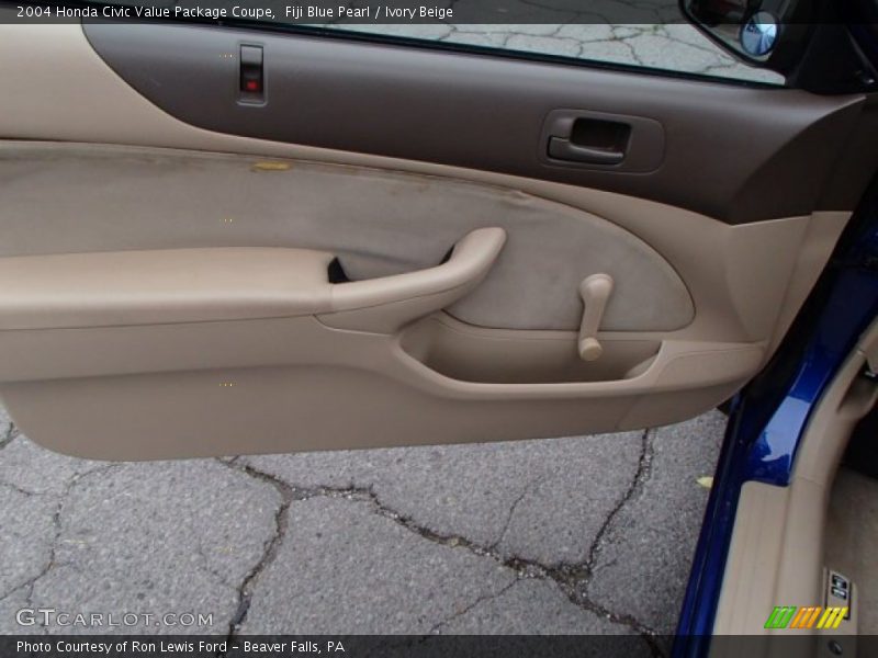 Fiji Blue Pearl / Ivory Beige 2004 Honda Civic Value Package Coupe