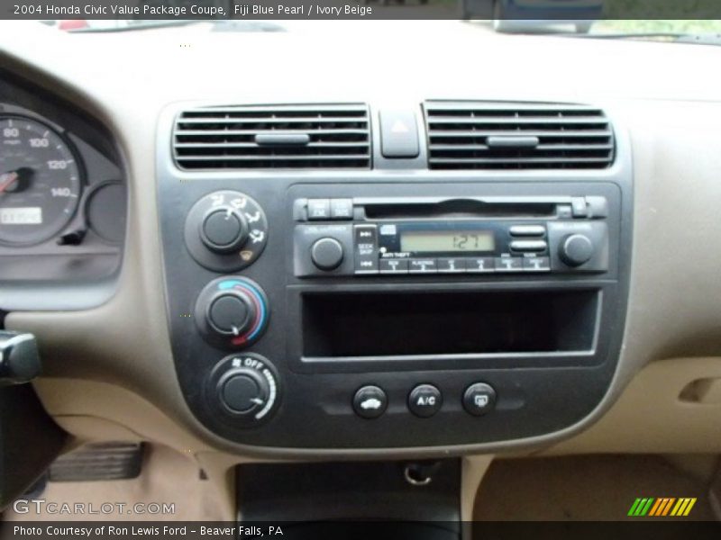Fiji Blue Pearl / Ivory Beige 2004 Honda Civic Value Package Coupe