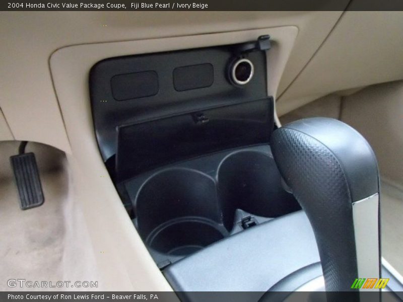 Fiji Blue Pearl / Ivory Beige 2004 Honda Civic Value Package Coupe