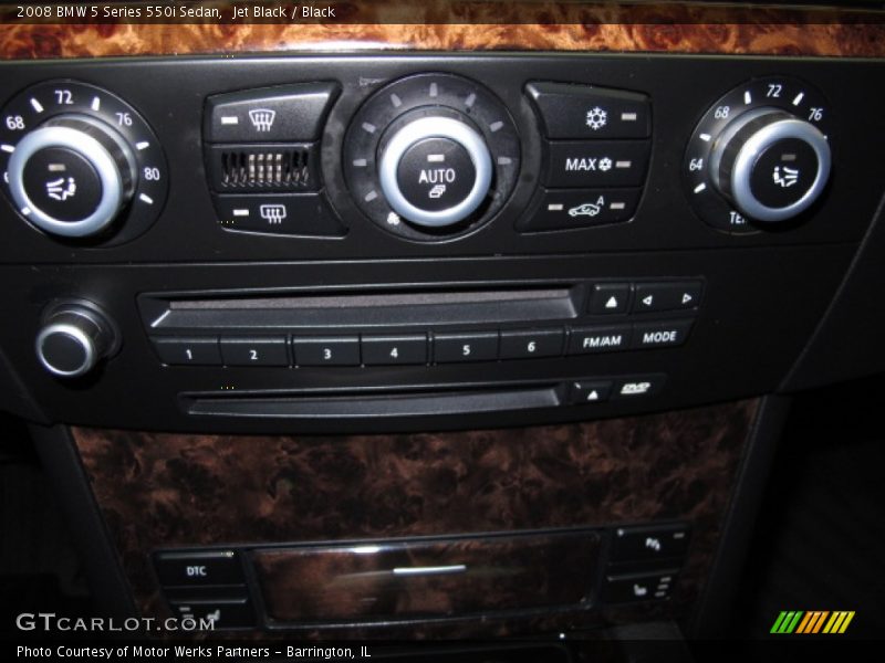 Controls of 2008 5 Series 550i Sedan