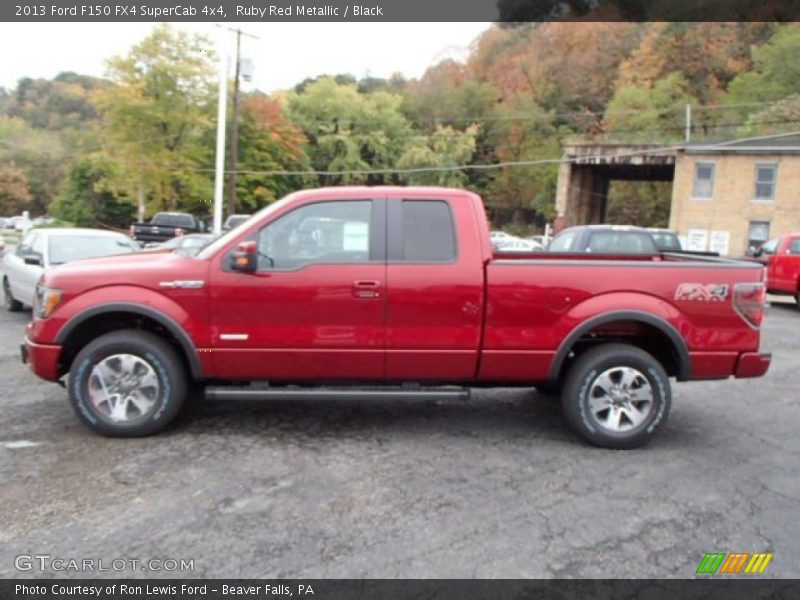 Ruby Red Metallic / Black 2013 Ford F150 FX4 SuperCab 4x4