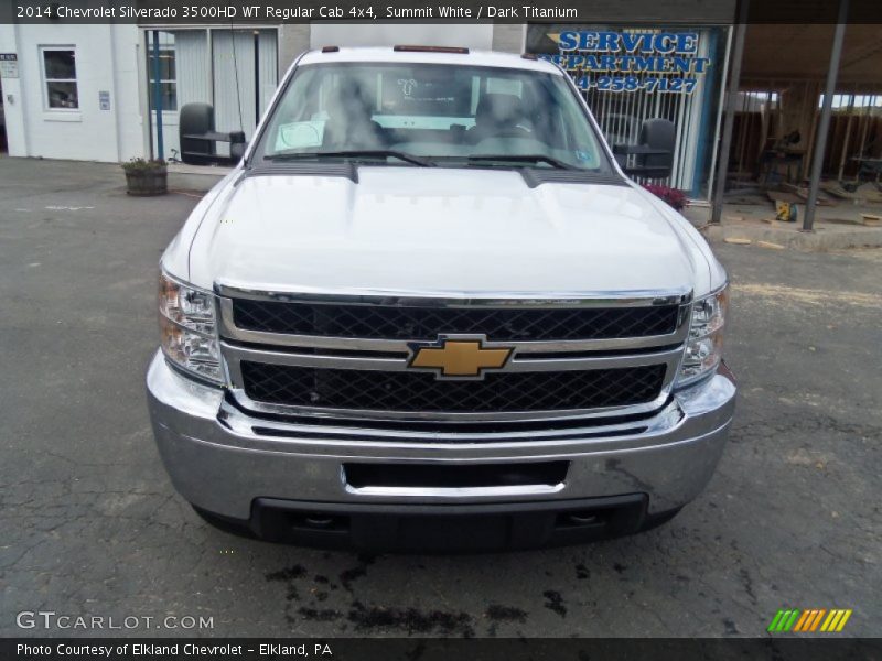 Summit White / Dark Titanium 2014 Chevrolet Silverado 3500HD WT Regular Cab 4x4