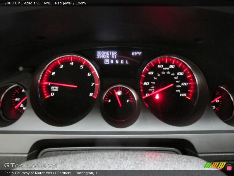 Red Jewel / Ebony 2008 GMC Acadia SLT AWD