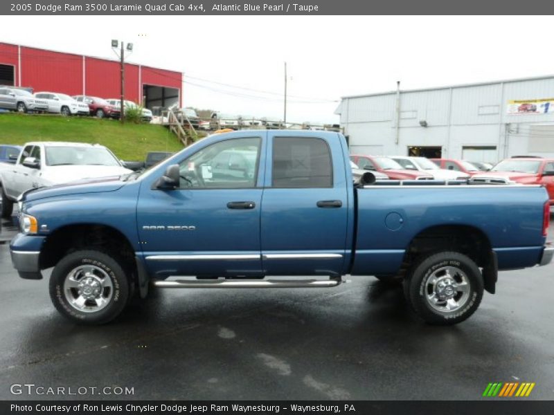 Atlantic Blue Pearl / Taupe 2005 Dodge Ram 3500 Laramie Quad Cab 4x4