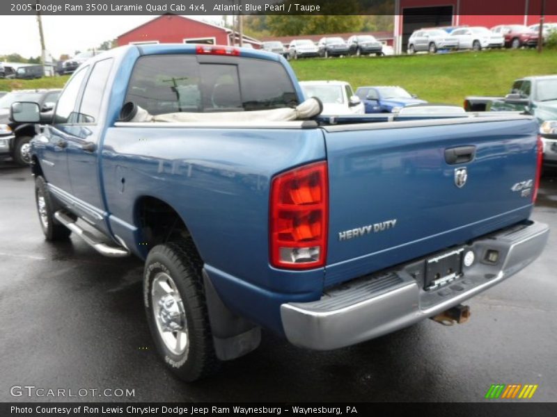 Atlantic Blue Pearl / Taupe 2005 Dodge Ram 3500 Laramie Quad Cab 4x4