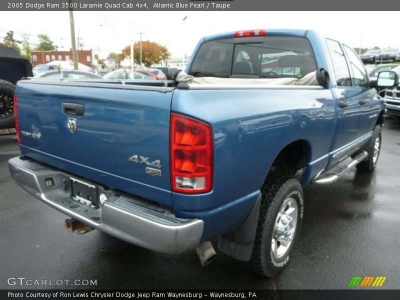 Atlantic Blue Pearl / Taupe 2005 Dodge Ram 3500 Laramie Quad Cab 4x4