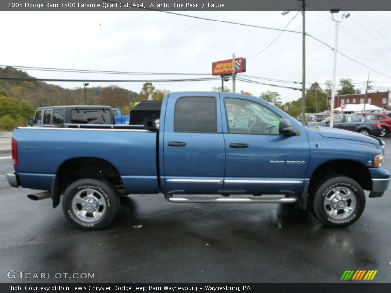 Atlantic Blue Pearl / Taupe 2005 Dodge Ram 3500 Laramie Quad Cab 4x4