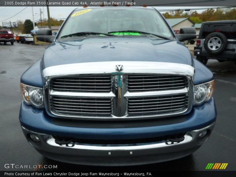 Atlantic Blue Pearl / Taupe 2005 Dodge Ram 3500 Laramie Quad Cab 4x4