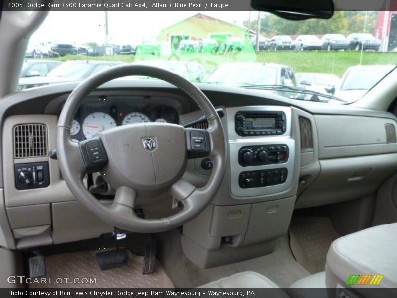 Atlantic Blue Pearl / Taupe 2005 Dodge Ram 3500 Laramie Quad Cab 4x4