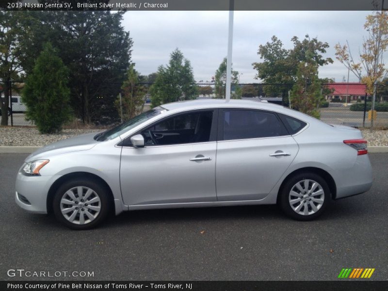 Brilliant Silver Metallic / Charcoal 2013 Nissan Sentra SV