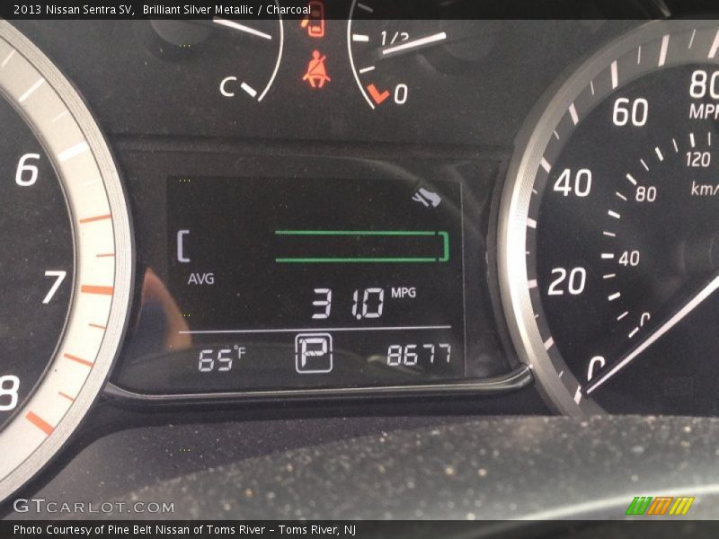 Brilliant Silver Metallic / Charcoal 2013 Nissan Sentra SV