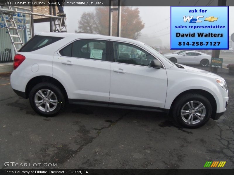 Summit White / Jet Black 2013 Chevrolet Equinox LS AWD