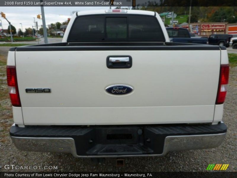 White Sand Tri-Coat / Black 2008 Ford F150 Lariat SuperCrew 4x4
