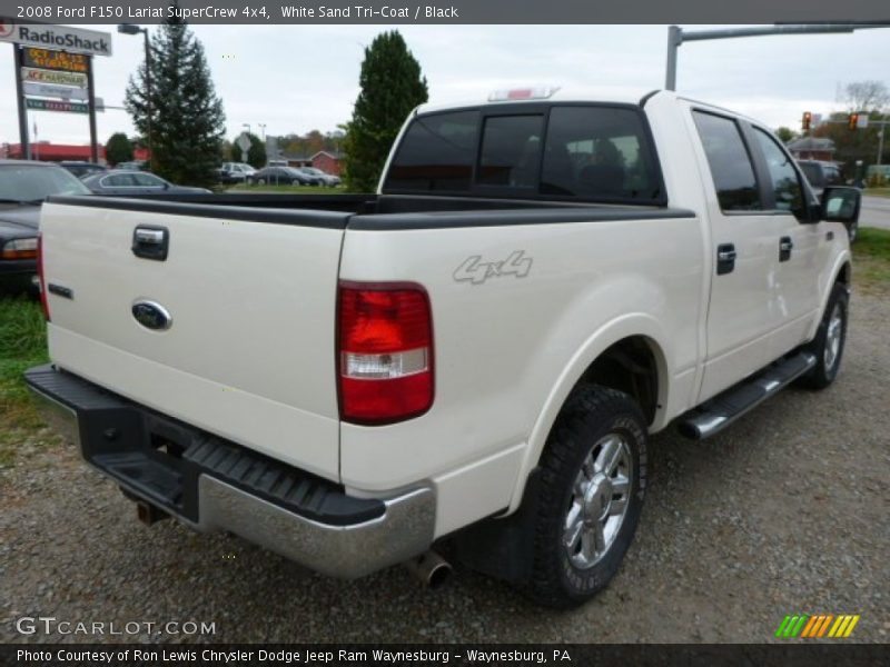 White Sand Tri-Coat / Black 2008 Ford F150 Lariat SuperCrew 4x4