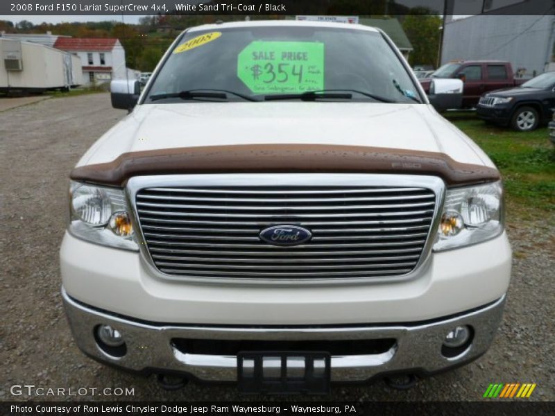 White Sand Tri-Coat / Black 2008 Ford F150 Lariat SuperCrew 4x4
