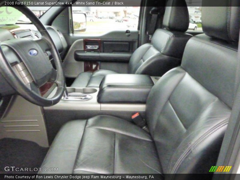 White Sand Tri-Coat / Black 2008 Ford F150 Lariat SuperCrew 4x4