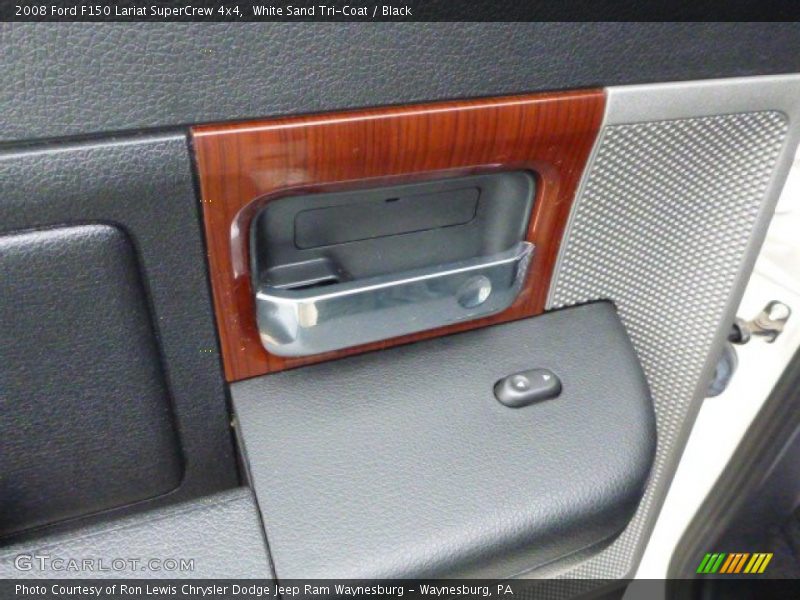 White Sand Tri-Coat / Black 2008 Ford F150 Lariat SuperCrew 4x4