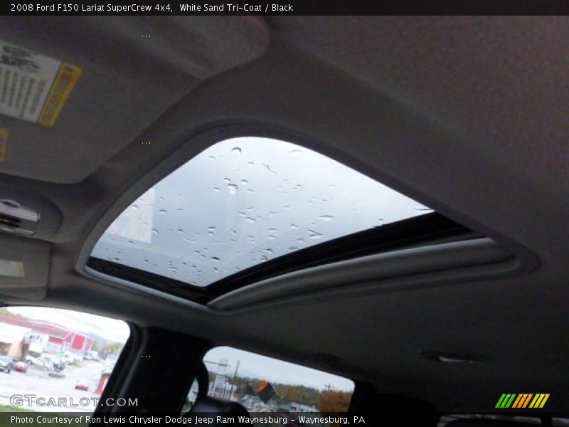 White Sand Tri-Coat / Black 2008 Ford F150 Lariat SuperCrew 4x4