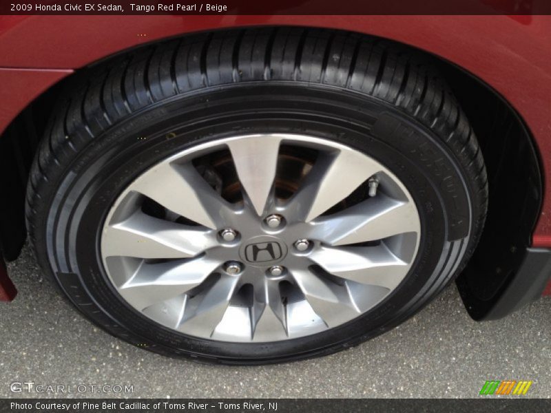Tango Red Pearl / Beige 2009 Honda Civic EX Sedan
