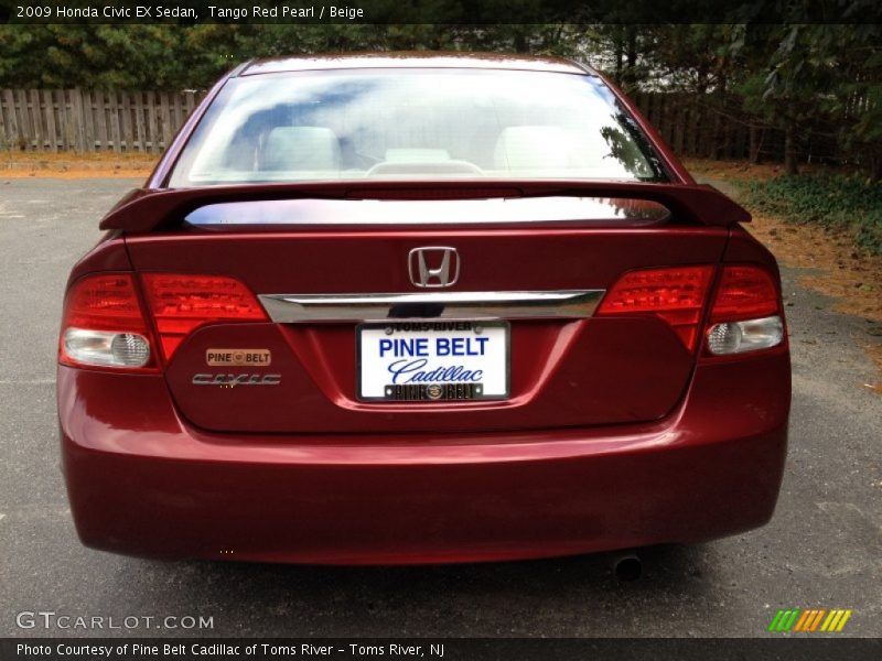 Tango Red Pearl / Beige 2009 Honda Civic EX Sedan