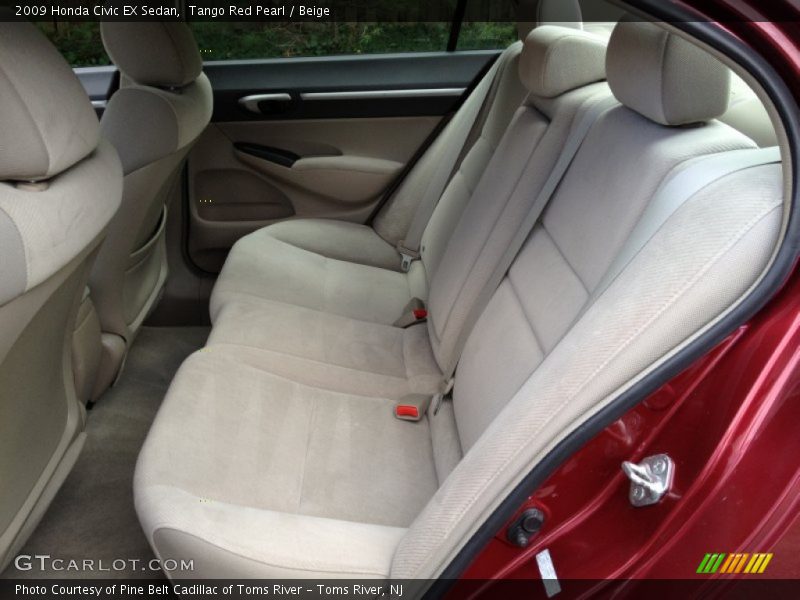 Tango Red Pearl / Beige 2009 Honda Civic EX Sedan