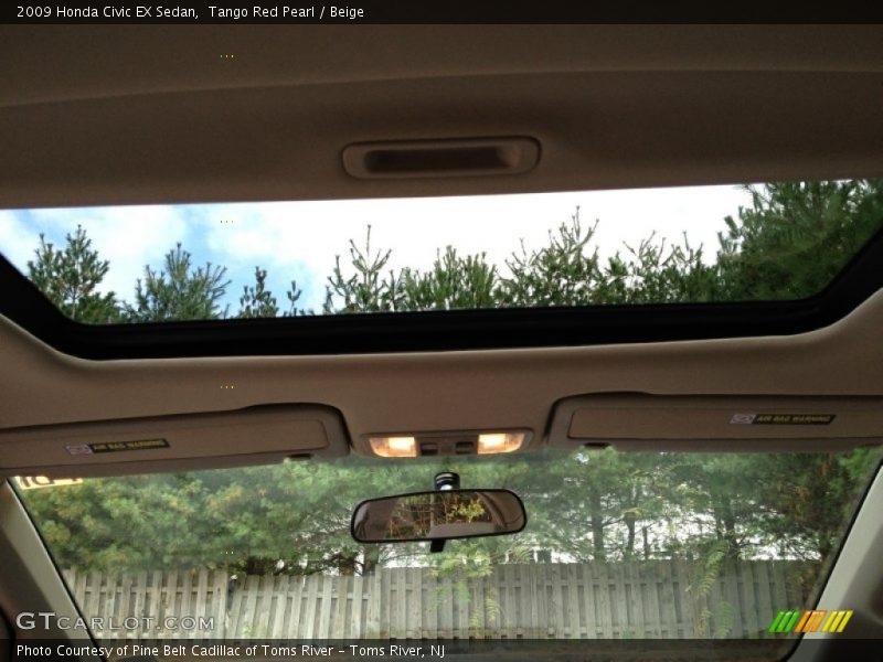 Tango Red Pearl / Beige 2009 Honda Civic EX Sedan