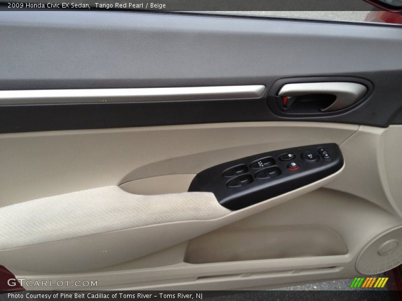 Tango Red Pearl / Beige 2009 Honda Civic EX Sedan
